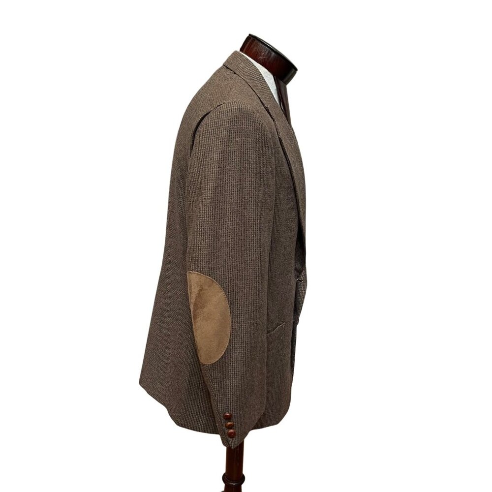Orvis Mens Tweed Wool Blazer Jacket Sportcoat Elbow Patches Brown Gray Size 40R - Picture 3 of 15